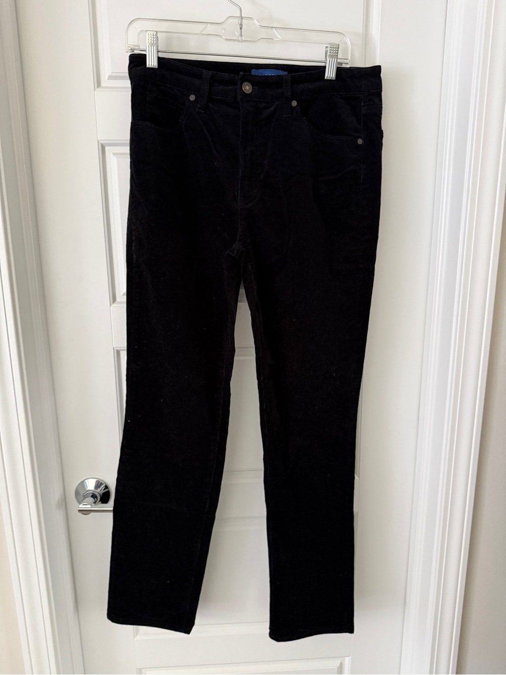Talbots High-Waist Straight Leg Corduroy Pants Sz 6 Black Dark Academia Preppy